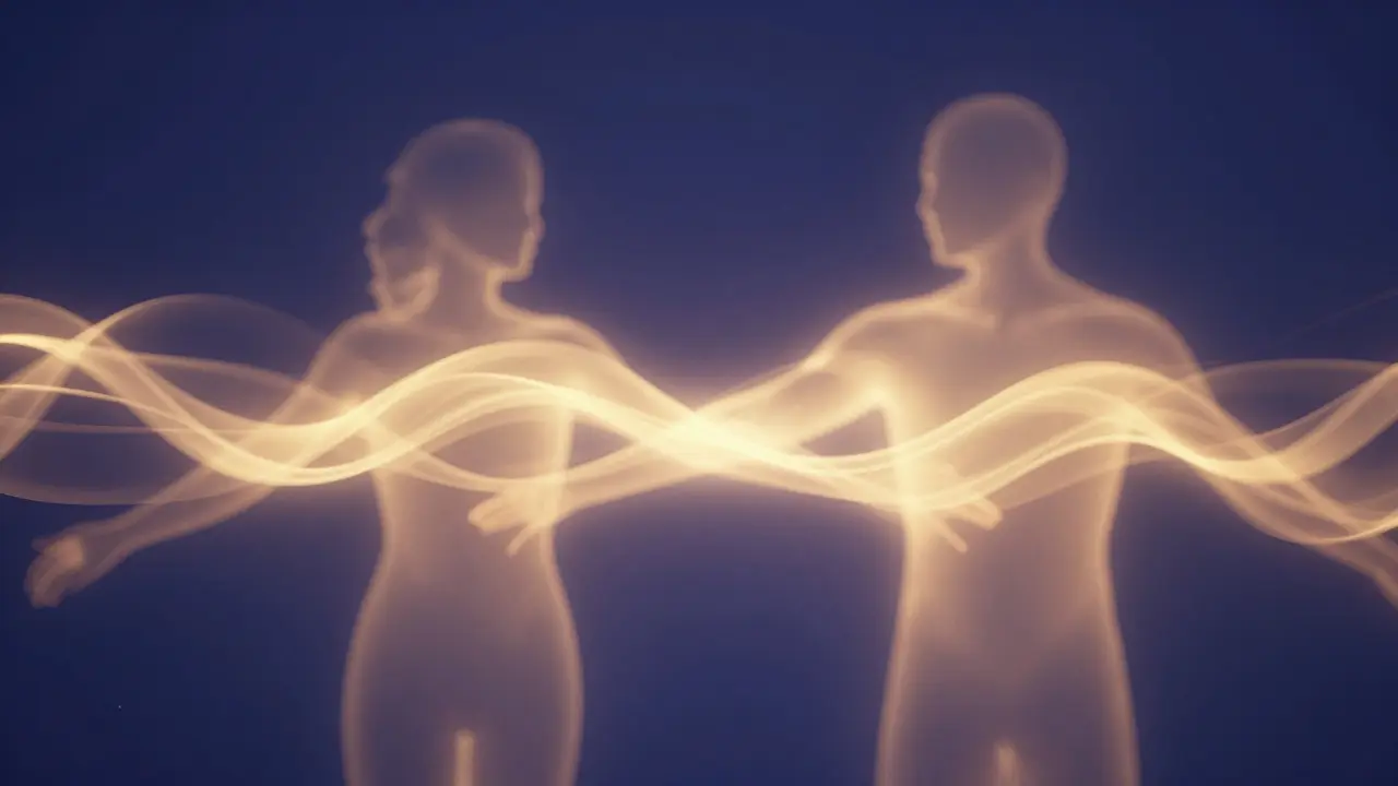 Hình ảnh trừu tượng về sự kết nối và chữa lành tâm hồn