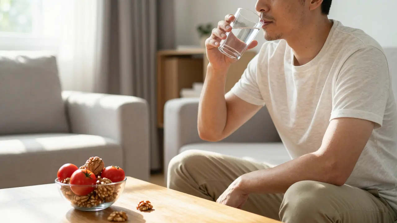 Nam giới uống nước cùng thực phẩm tốt cho tuyến tiền liệt
