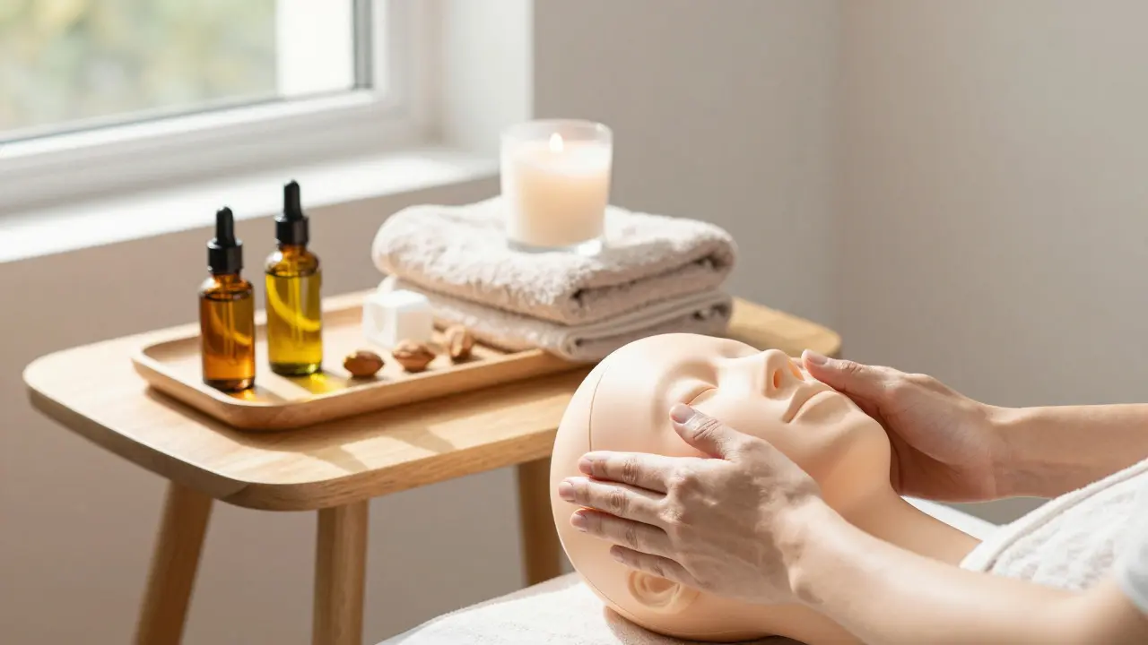 Góc chăm sóc bản thân tại nhà với dầu thiên nhiên và nến